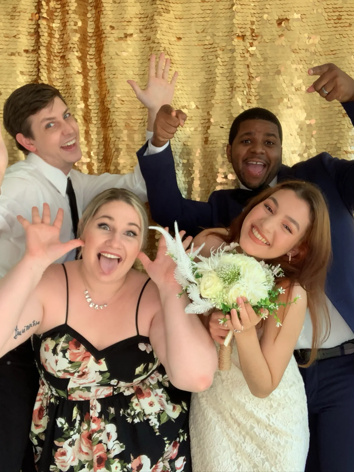 Digital photo booth prints from Clutch City at Houston wedding